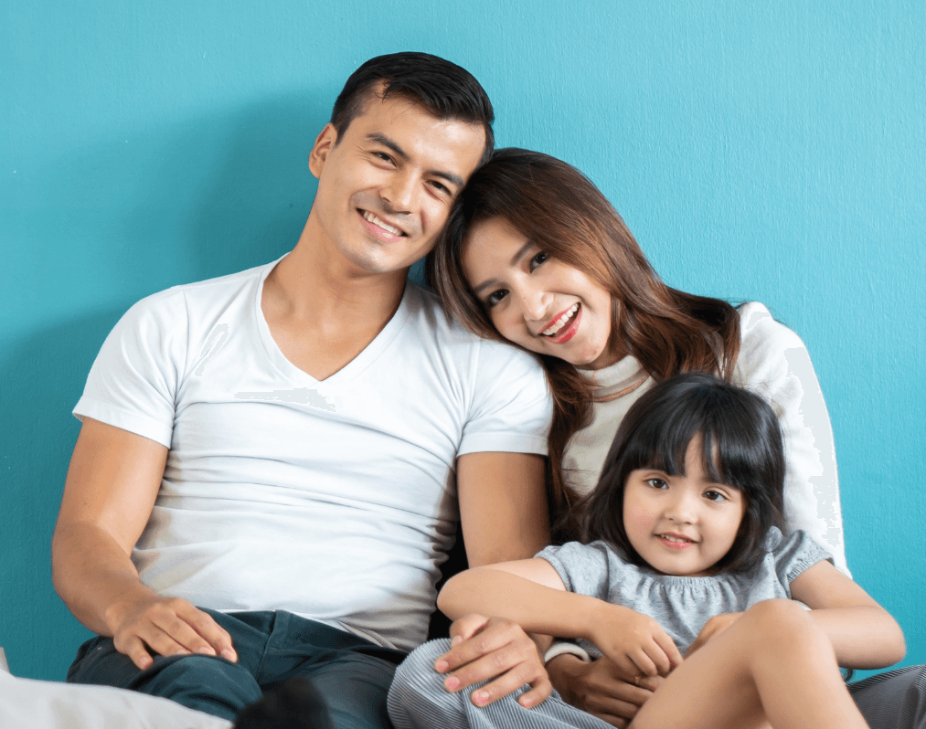 Happy family spending time together